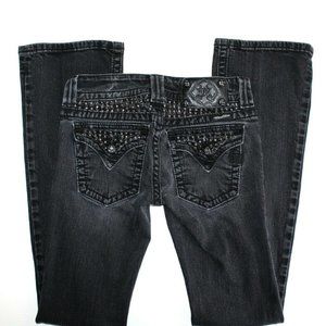 Miss Me Jeans Size 26 Boot Leg Rhinestone JP5057-2